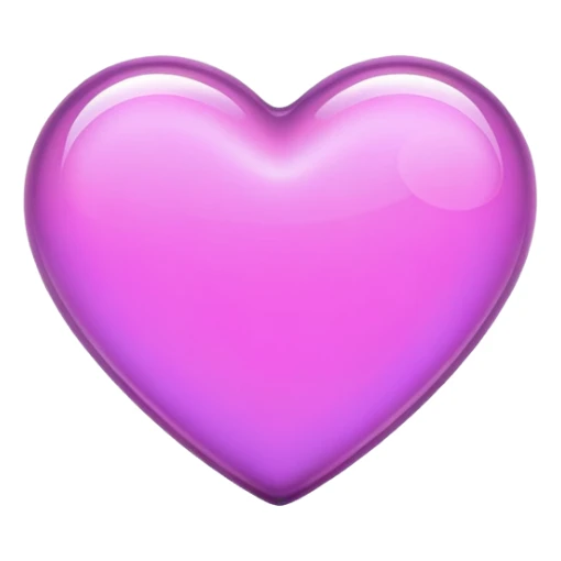 Neon glass mauve heart  sticker