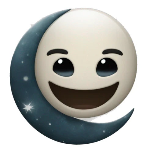 squalo con la luna sopra la testa sticker