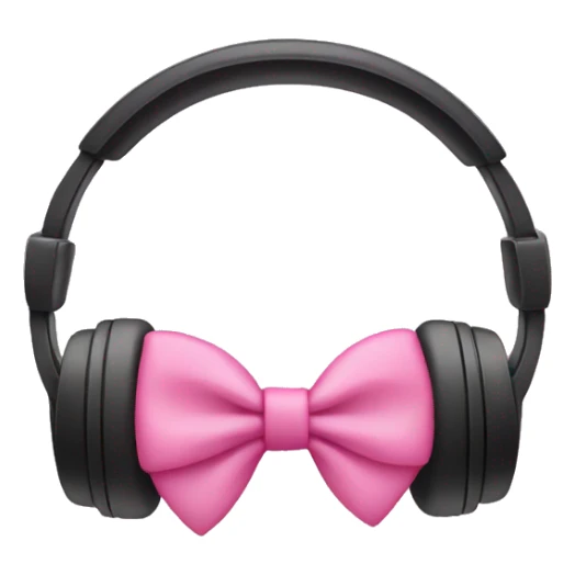 Headphones with little pink bows sticker