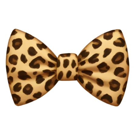 Leopard bow sticker