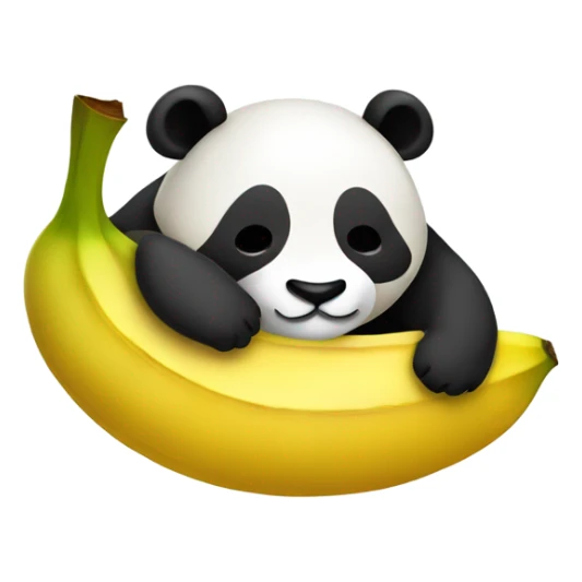 panda sleeping on a banana peel sticker