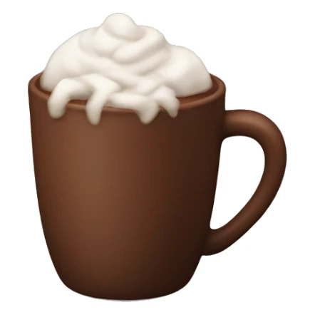Brown cup of hot chocolate sticker