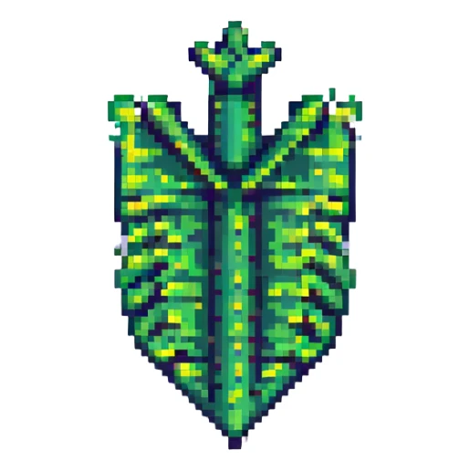 growth arrow, pixel art style, upward arrow, green sticker