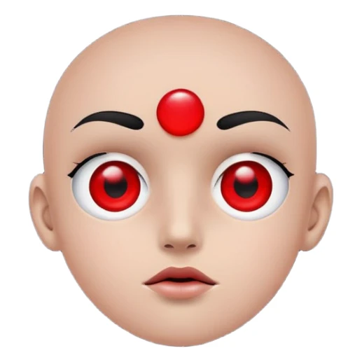 Super idol with a white outline and super idol is pitch black and 2 red dots as eyes that appear and then disappear and the background is pitch black sticker