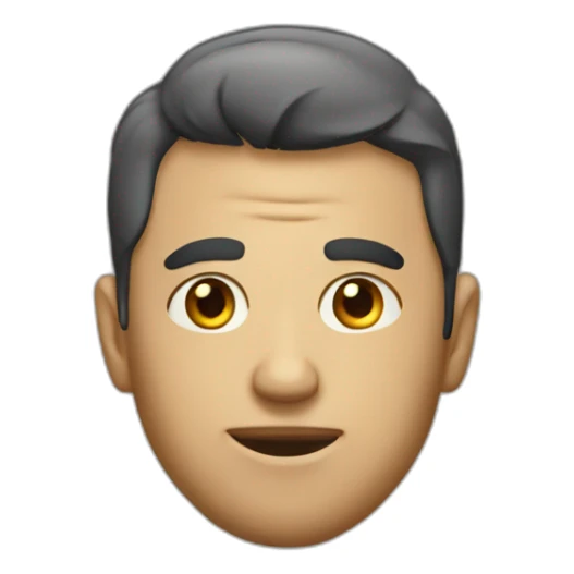 detailed man with eyes bulging out of head sticker