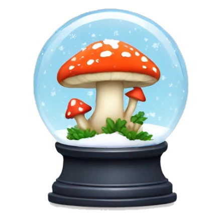 Mushroom snow globe  sticker