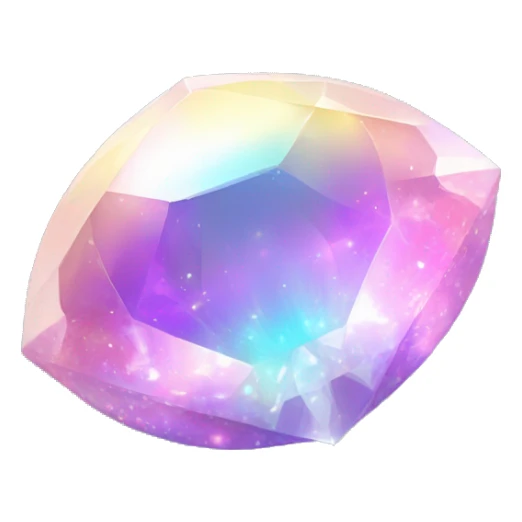 Shiny Pastel-Rainbow-Sparkle-Iridescent-Nebula-Gemstone sticker