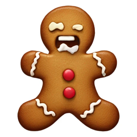Half eaten gingerbread man sticker