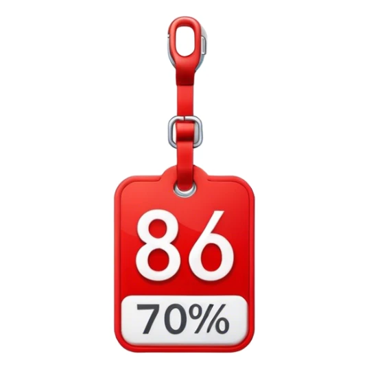 discount tag with percentage sticker