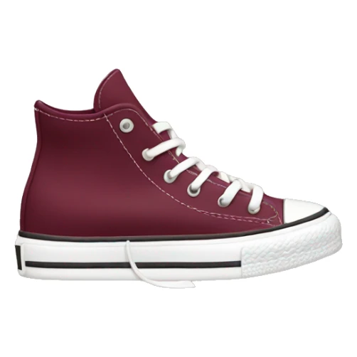 Burgundy pair of Converse  sticker