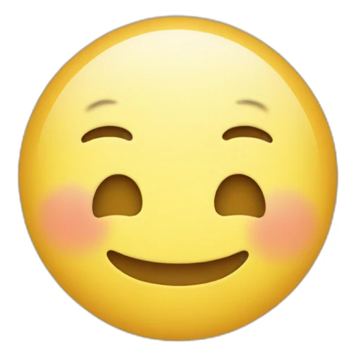 Smilimg round face emoji with positive smilimg sticker