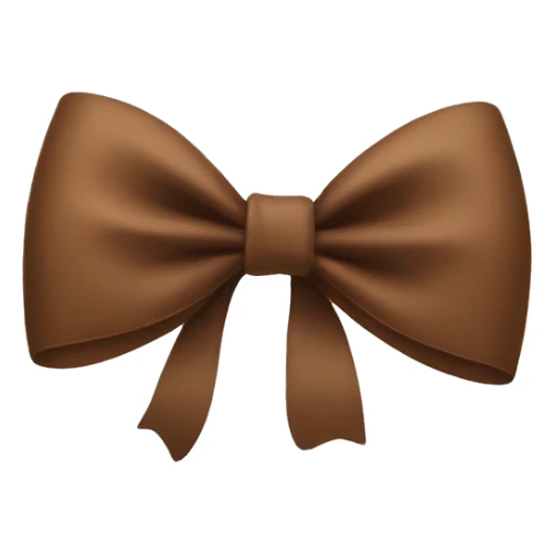 Brown bow sticker