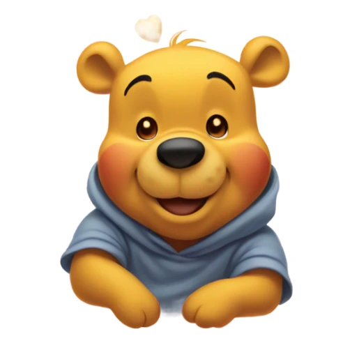 winnie the pooh with hearts sticker