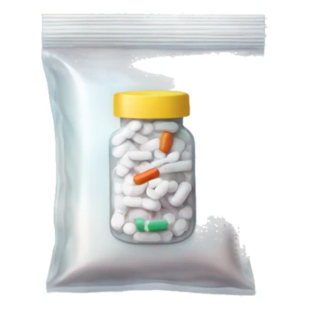 painkillers in a ziplock bag sticker