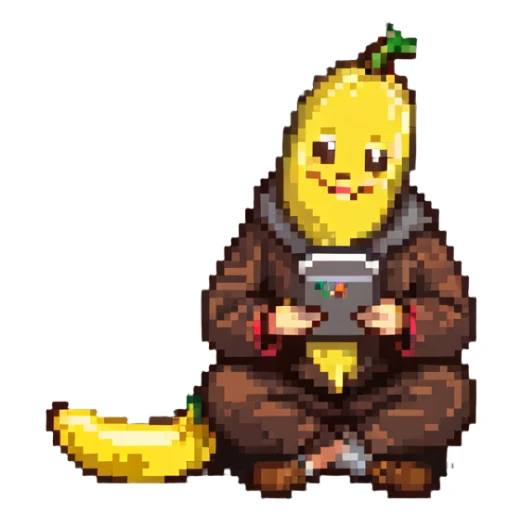 beggar with a chocobanana, sitting on the street sticker