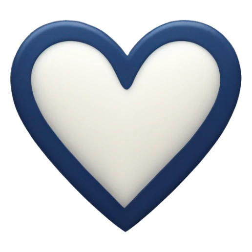 Navy blue heart sticker