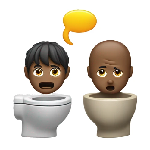 Skibidi toilet and Kai cenar arguing sticker