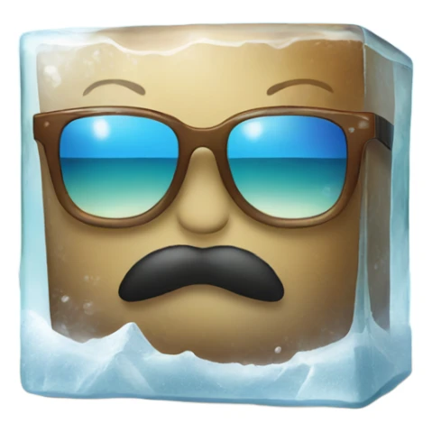 IceCube at the beach wearing sunglasses sticker