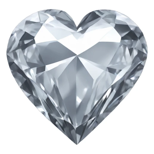 Heart shaped 56-carat silver diamond sticker