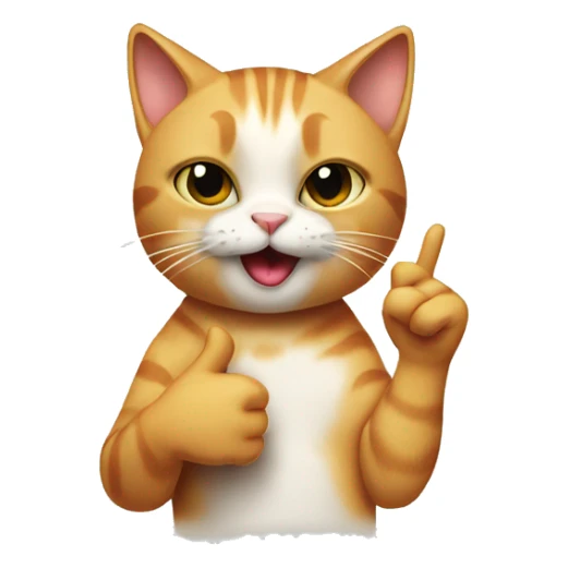 Cat giving the middle finger sticker