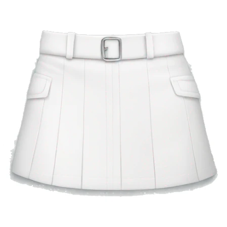 white mini skirt sticker