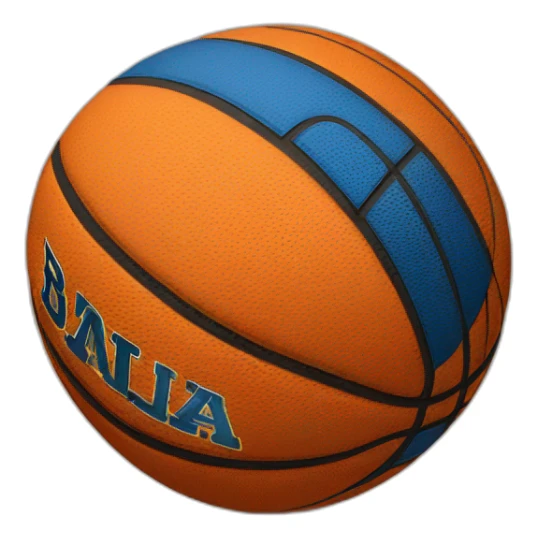 Balon de baloncesto entrando en una canasta sticker