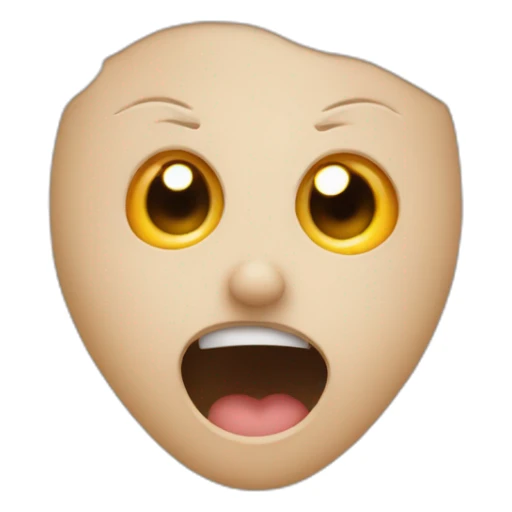 covering eyes and screaming out sticker