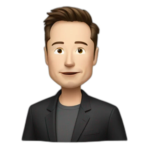 Elon musk in tesla sticker