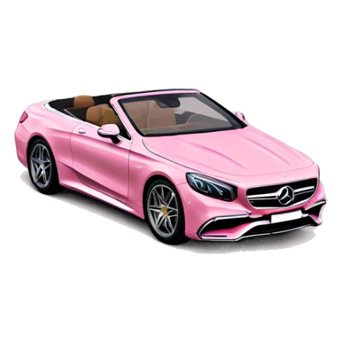 Mercedes s 63 amg Cabrio in light pink  sticker