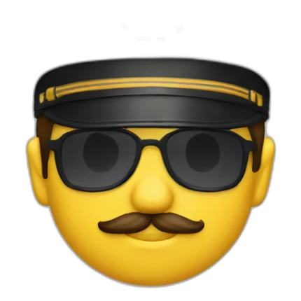 Pilote avion moustachu jeune sans casquette sticker