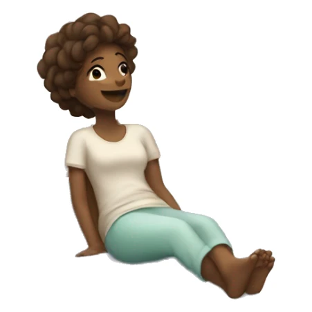 lazy girl laying in bed happily sticker