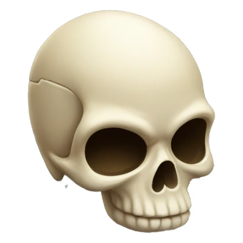 Skull with keyboard sticker