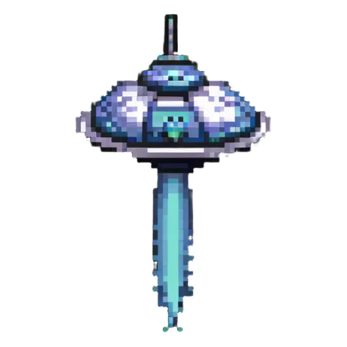 UFO flying saucer spacecraft sticker