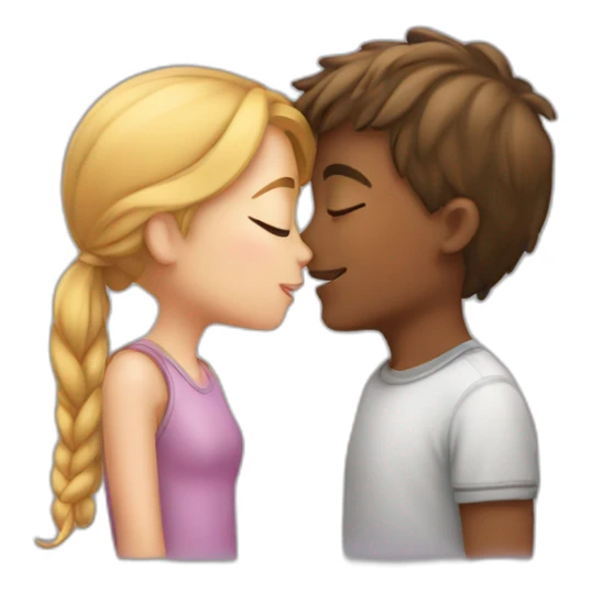 Boy and girl kissing  sticker