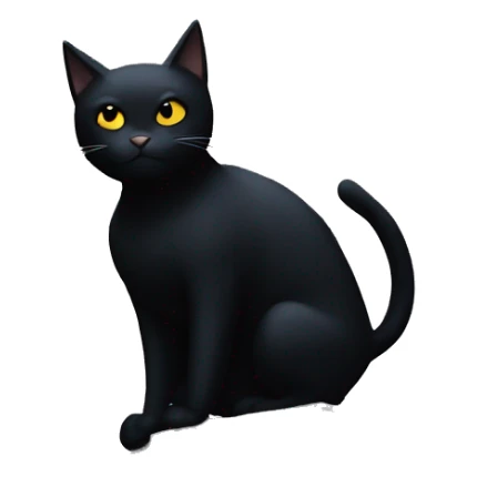 a dark black cat in a batman suit on a building sticker