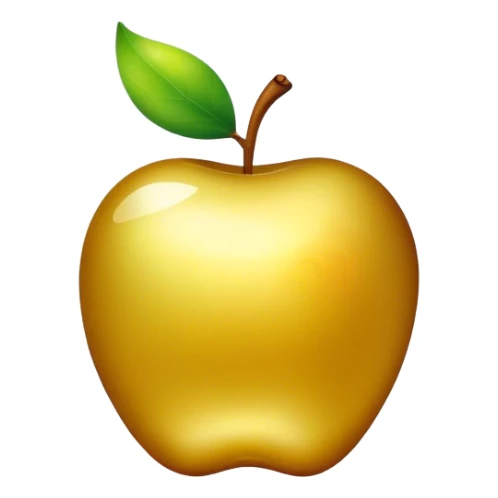 floating apple with a roaming aura around it and its like, a gold apple with destellos sticker