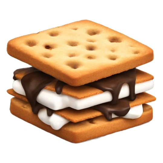 Realistic smores cookie sandwich isolated  sticker