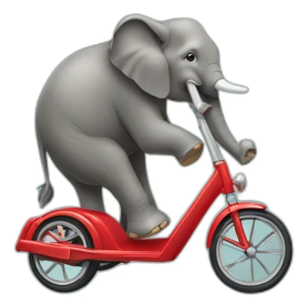 élephant qui conduit une trottinette sticker