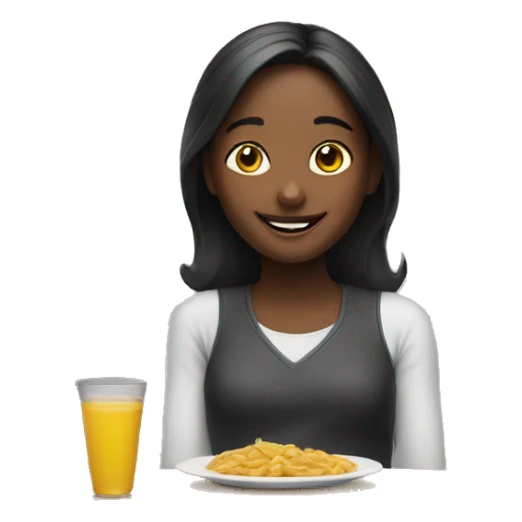 smiling girls at a table sticker