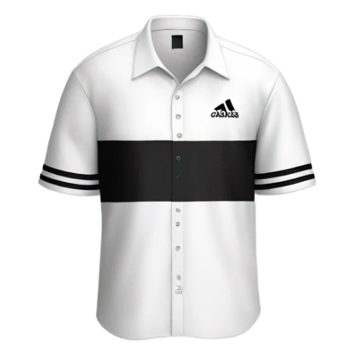 white adidas shirt with black stripe on sleeve sticker