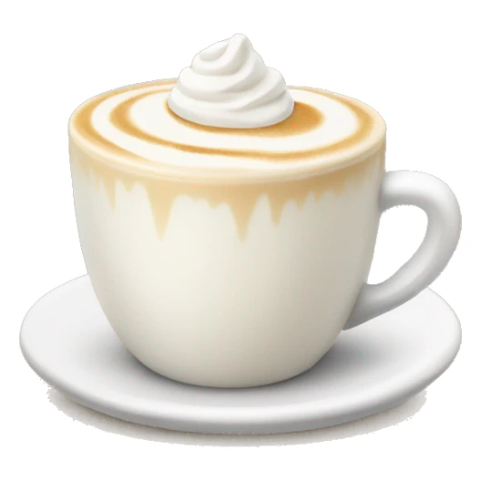 White cream latte  sticker