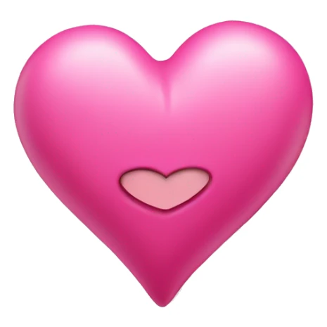 pink heart with another heart slightly behind floating above sticker