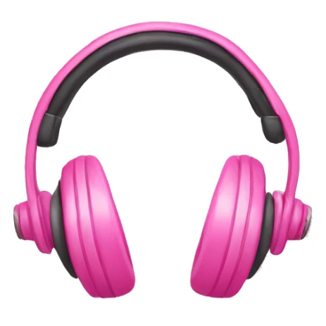Cute headphones with pink bows on the side  sticker