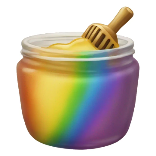 Rainbow honey sticker