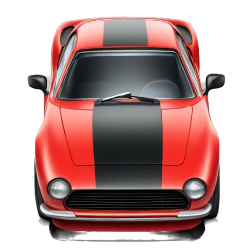 an iconic sports car, with bright colours like red or black. sticker