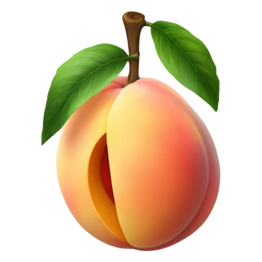 Peach with opening dripping white towards the middle to the end sticker