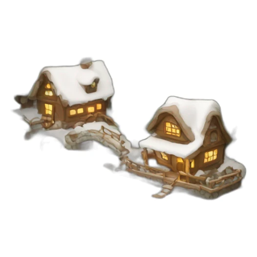 Winter wonderland diorama sticker
