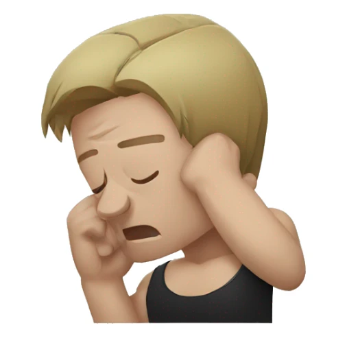 mma fighter holding his head in pain sticker