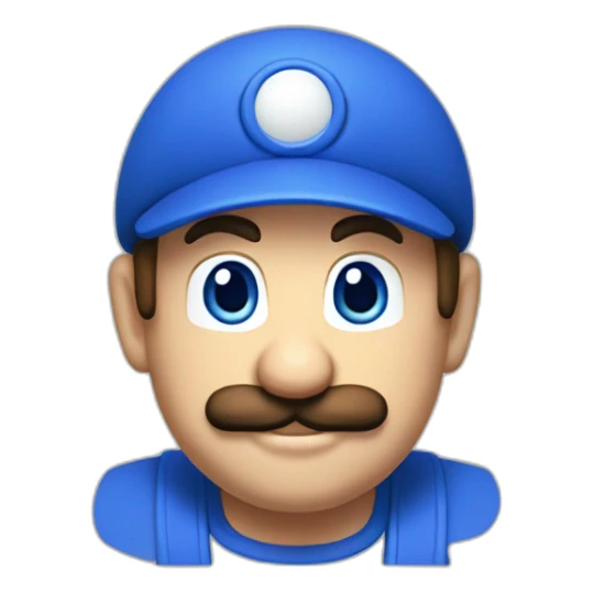 Luigi en bleu sticker