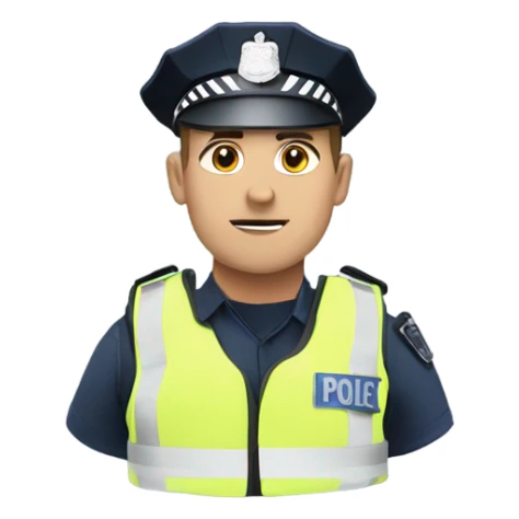 UK Police office with stab vest - no hat sticker